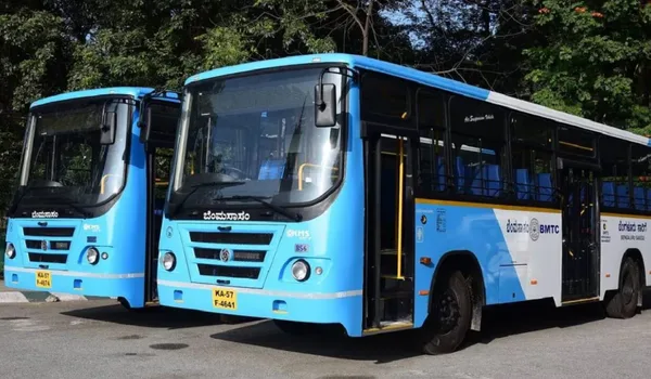 BMTC bus services along Bannerghatta Road near Nambiar's Beverly Green
